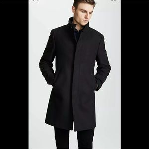 Club Monaco Loukas Men’s Funnel Neck Coat, Size Large